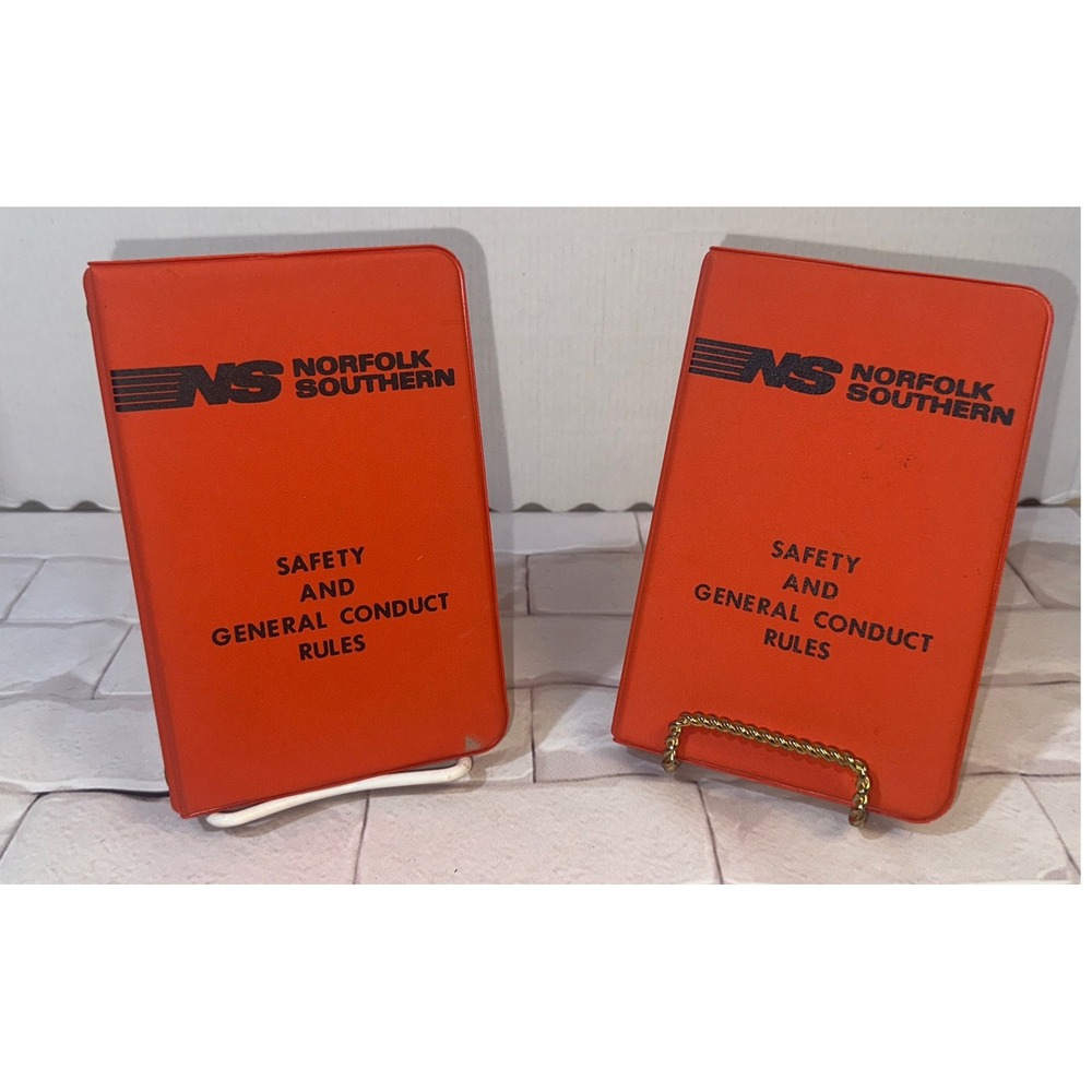 Vintage Norfolk Southern Railroad Safety and General Conduct Rules 1987 2 Binder